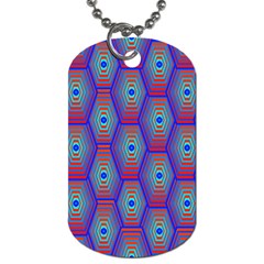 Red Blue Bee Hive Dog Tag (one Side) by Amaryn4rt