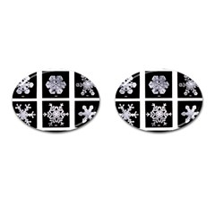 Snowflakes Exemplifies Emergence In A Physical System Cufflinks (oval) by Amaryn4rt