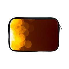 Yellow And Orange Blurred Lights Orange Gerberas Yellow Bokeh Background Apple Ipad Mini Zipper Cases by Amaryn4rt