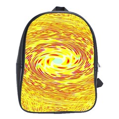 Yellow Seamless Psychedelic Pattern School Bags (xl)  by Amaryn4rt