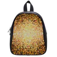 Yellow And Black Stained Glass Effect School Bags (small)  by Amaryn4rt