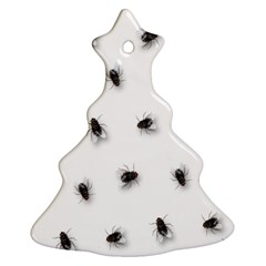 Flies Christmas Tree Ornament (two Sides) by Valentinaart