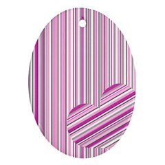 Pink Love Pattern Ornament (oval) by Valentinaart