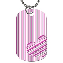 Pink Love Pattern Dog Tag (two Sides) by Valentinaart