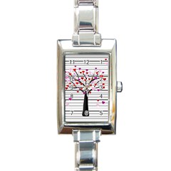 Love Tree Rectangle Italian Charm Watch by Valentinaart