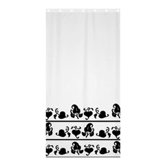 Simple Black And White Design Shower Curtain 36  X 72  (stall)  by Valentinaart