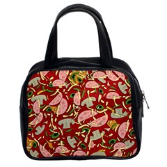 Pizza Pattern Classic Handbags (2 Sides) by Valentinaart