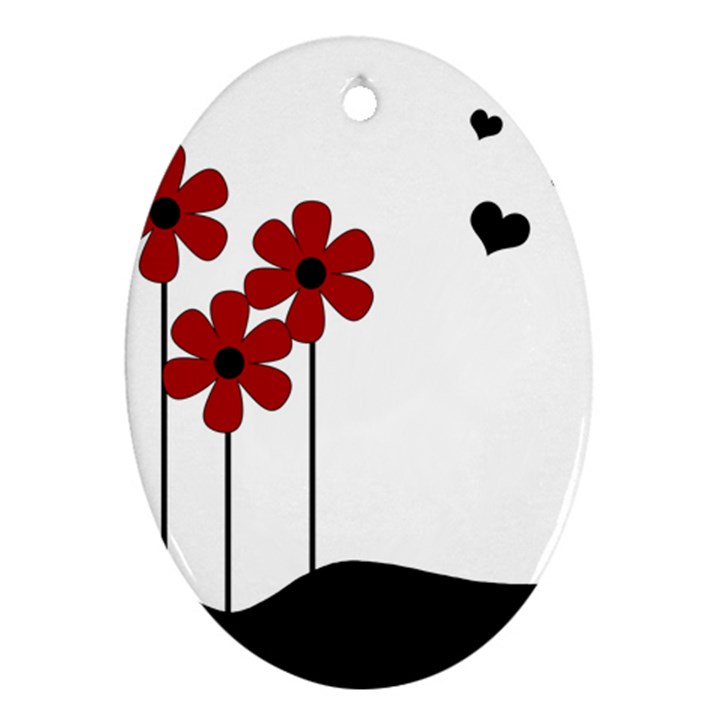 Flowers Ornament (Oval)