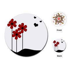 Flowers Playing Cards (round) 