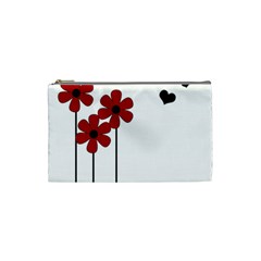 Flowers Cosmetic Bag (small)  by Valentinaart