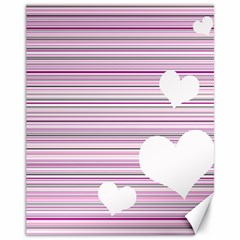 Pink Valentines Day Design Canvas 11  X 14  