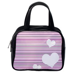 Pink Valentines Day Design Classic Handbags (one Side)