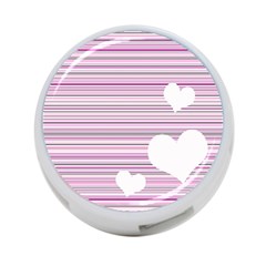 Pink Valentines Day Design 4-port Usb Hub (one Side)