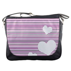 Pink Valentines Day Design Messenger Bags