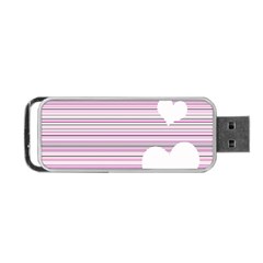 Pink Valentines Day Design Portable Usb Flash (one Side)