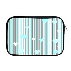 Cyan Love Apple Macbook Pro 17  Zipper Case