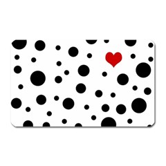 Dots and hart Magnet (Rectangular)