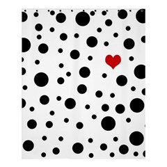 Dots And Hart Shower Curtain 60  X 72  (medium)  by Valentinaart