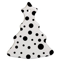 Dots and hart Christmas Tree Ornament (Two Sides)