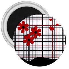 Cute Floral Desing 3  Magnets