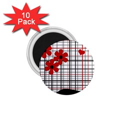 Cute Floral Desing 1 75  Magnets (10 Pack) 