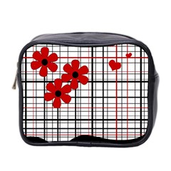 Cute Floral Desing Mini Toiletries Bag 2-side