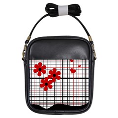 Cute Floral Desing Girls Sling Bags