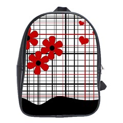 Cute Floral Desing School Bags (xl) 