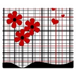 Cute floral desing Double Sided Flano Blanket (Small)  50 x40  Blanket Back