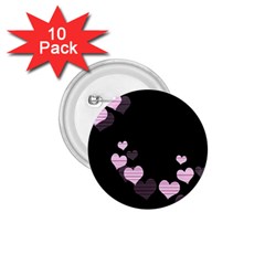 Pink Harts Design 1 75  Buttons (10 Pack)