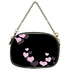 Pink Harts Design Chain Purses (one Side) 