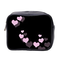 Pink Harts Design Mini Toiletries Bag 2-side