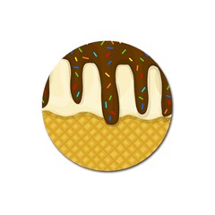Ice Cream Zoom Magnet 3  (round) by Valentinaart