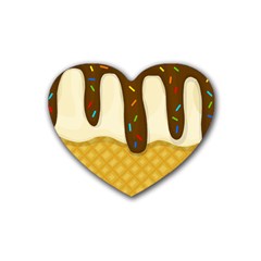 Ice Cream Zoom Heart Coaster (4 Pack)  by Valentinaart