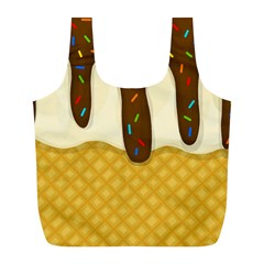 Ice Cream Zoom Full Print Recycle Bags (l)  by Valentinaart