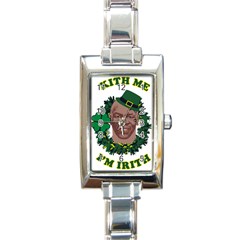 Kith Me I m Irith, Mike Tyson St Patrick s Day Design Rectangle Italian Charm Watch by twistedimagetees