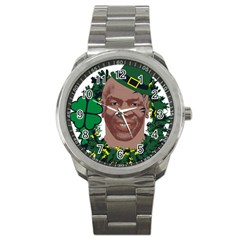 Kith Me I m Irith, Mike Tyson St Patrick s Day Design Sport Metal Watch by twistedimagetees