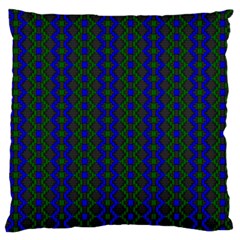 Split Diamond Blue Green Woven Fabric Large Flano Cushion Case (Two Sides)