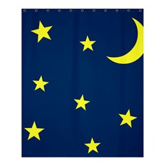 Star Moon Blue Sky Shower Curtain 60  x 72  (Medium) 