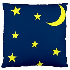 Star Moon Blue Sky Large Cushion Case (One Side)