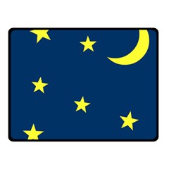 Star Moon Blue Sky Double Sided Fleece Blanket (Small) 