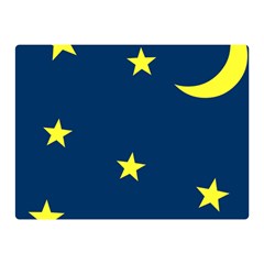 Star Moon Blue Sky Double Sided Flano Blanket (Mini) 