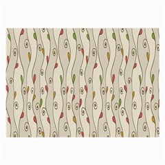 Flower Floral Leaf Large Glasses Cloth (2-Side)