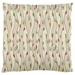 Flower Floral Leaf Large Cushion Case (Two Sides)