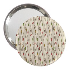 Flower Floral Leaf 3  Handbag Mirrors