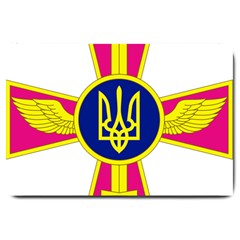 Emblem Of The Ukrainian Air Force Large Doormat  by abbeyz71