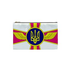 Emblem Of The Ukrainian Air Force Cosmetic Bag (small)  by abbeyz71