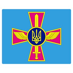 Ensign Of The Ukrainian Air Force Double Sided Flano Blanket (medium)  by abbeyz71