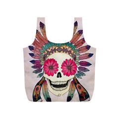 Tribal Hipster Colorful Skull Full Print Recycle Bags (s)  by Brittlevirginclothing