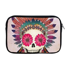 Tribal Hipster Colorful Skull Apple Macbook Pro 17  Zipper Case by Brittlevirginclothing